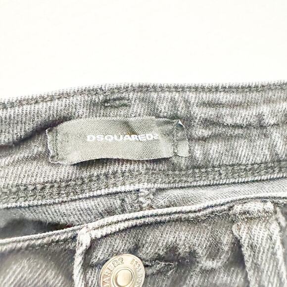 Dsquared2 High Waist Black Charcoal Denim Jeans Size Article 720 30 x 34 Italy - Picture 6 of 8
